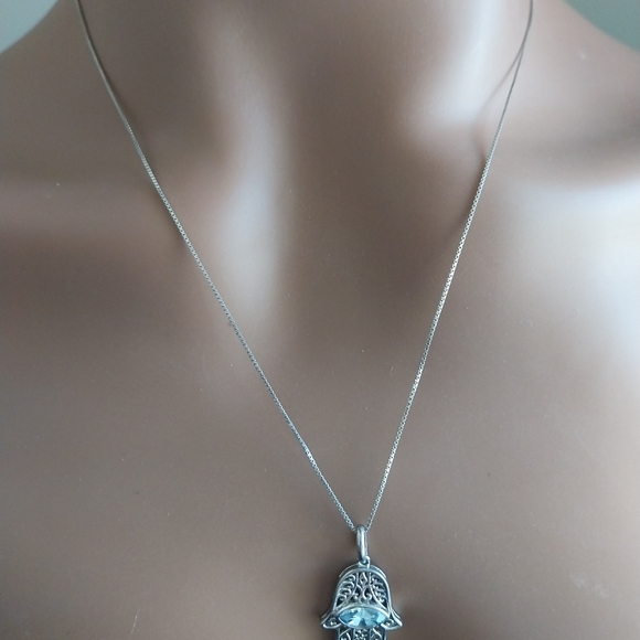 Silver Sterling Necklace & Pendant - Picture 7 of 11